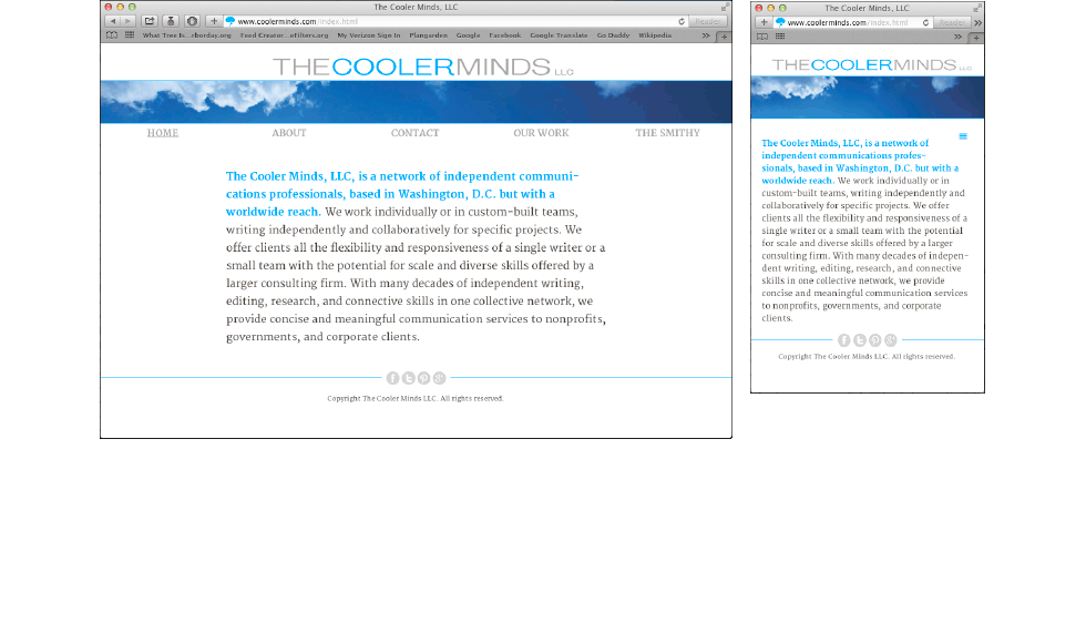 Cooler Minds website
